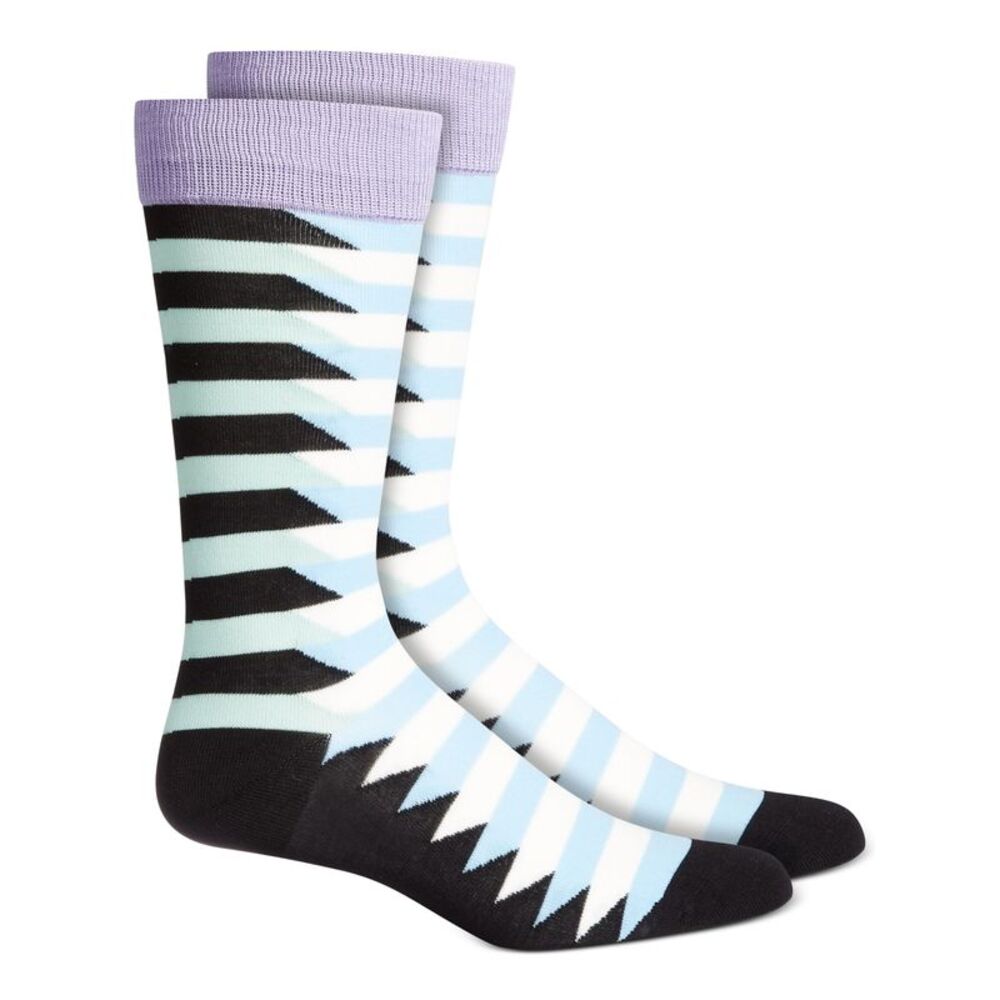 ALFATECH BY ALFANI Mens Geometric Seamless Dress Crew Socks 7-12